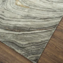 Jaipur Rugs Tappeto Tuftato a Mano Dreamy Grooves Grigio Classico e Legno di Frassino