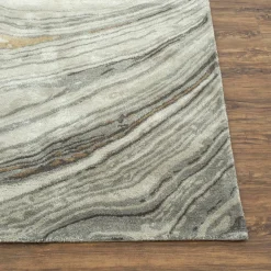 Jaipur Rugs Tappeto Tuftato a Mano Dreamy Grooves Grigio Classico e Legno di Frassino