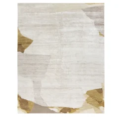 Mohebban Tappeto Untitled N° 892 in Lana e Seta di Bambù Oro