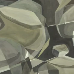 KOHRO Tessuto da parati in cotone verde Rising Desert