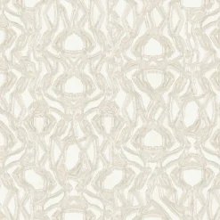 KOHRO Tessuto da rivestimento Equinox in poliestere Bianco e Beige