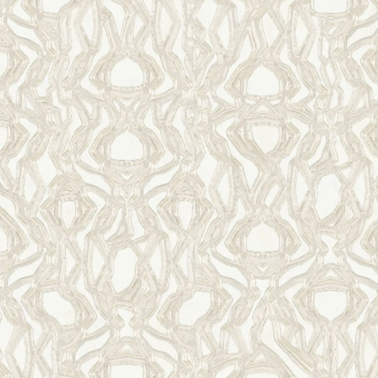 KOHRO Tessuto da rivestimento Equinox in poliestere Bianco e Beige