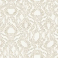 KOHRO Tessuto da rivestimento Equinox in poliestere Bianco e Beige