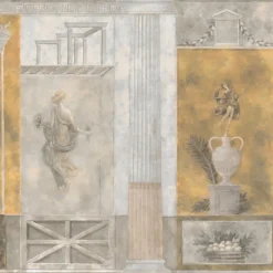 KOHRO Tessuto da rivestimento in cotone giallo Pompei