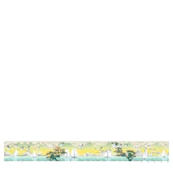 KOHRO Tessuto da rivestimento in poliestere giallo e verde Sea Breeze