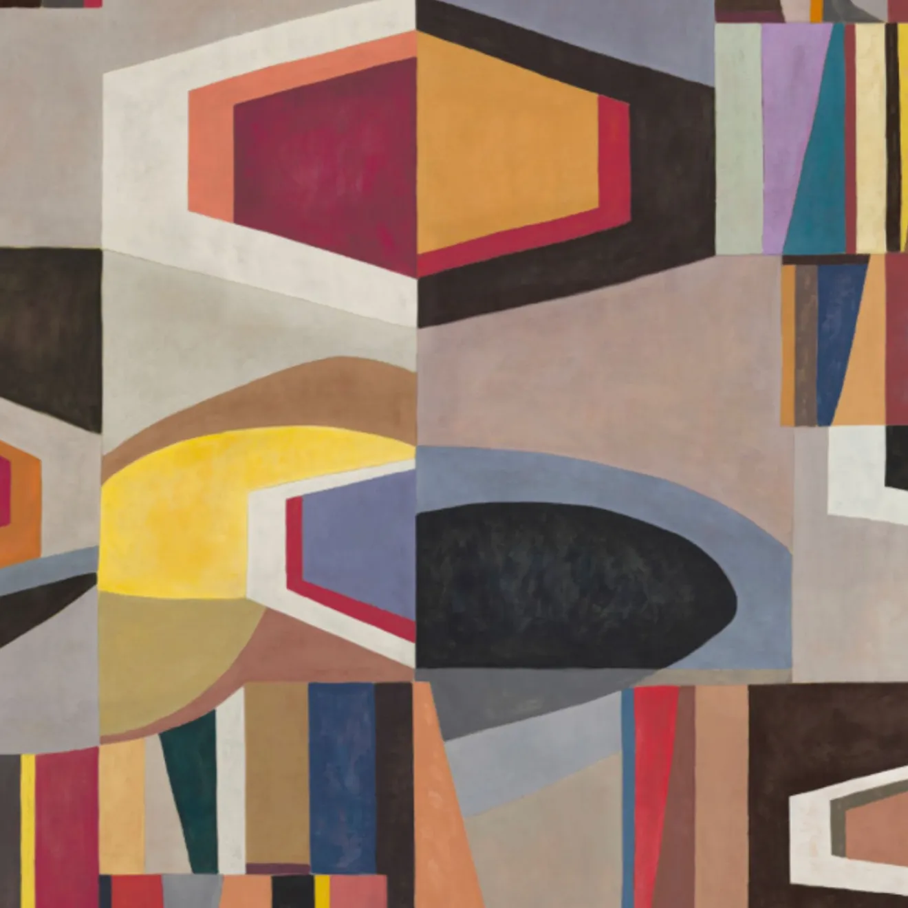 KOHRO Tessuto da rivestimento in poliestere cromato multicolore