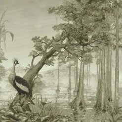 KOHRO Tessuto da rivestimento in cotone e lino Bronze West Of Java