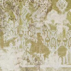 KOHRO Tessuto da rivestimento in cotone verde Tapestry