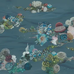KOHRO Tessuto di rivestimento murale in poliestere Blue Patch Reef