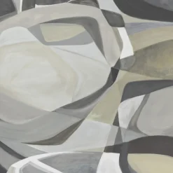 KOHRO Tessuto murale in cotone grigio Rising Desert