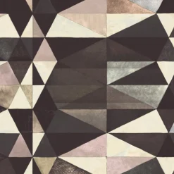 KOHRO Tessuto murale in poliestere marrone tribale anni Cinquanta