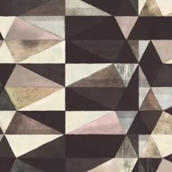 KOHRO Tessuto murale in poliestere marrone tribale anni Cinquanta