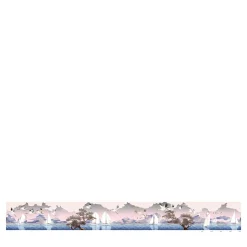 KOHRO Tessuto per rivestimento murale in poliestere rosa Sea Breeze