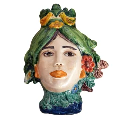 Artema Galli Testa di moro policroma Vaso Primavera Modern