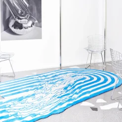 Carpet Edition The Floor Is Lava - Tappeto liscio blu eolico di PLACéE