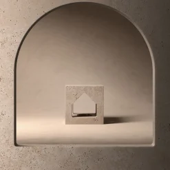 Salvatori The Village - Portacandele in travertino MA House di Kengo Kuma