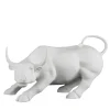 VGnewtrend Toro di Wall Street Scultura bianca di grandi dimensioni
