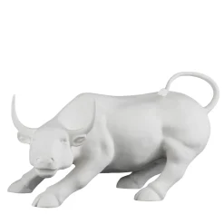 VGnewtrend Toro di Wall Street Scultura bianca di grandi dimensioni