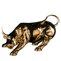 VGnewtrend Toro di Wall Street Scultura d'oro di grandi dimensioni