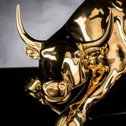 VGnewtrend Toro di Wall Street Scultura d'oro di grandi dimensioni