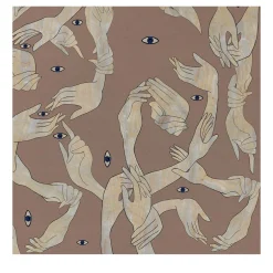 MaVoix Uno, Nessuno Rosa Antico Cotone Carta da parati