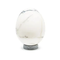 FiammettaV Home Collection Uovo di marmo Paonazzo di medie dimensioni