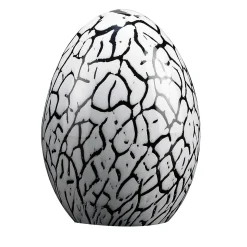 VGnewtrend Uovo piccolo di vetro bianco