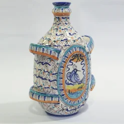 Sbigoli Terrecotte Firenze Vaso a fiasco Uccellino con 4 maniglie di Lorenza Adami