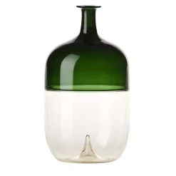 Venini Vaso alto Bolle di Tapio Wirkkala in verde/pagliaccio