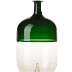 Venini Vaso alto Bolle di Tapio Wirkkala in verde/pagliaccio