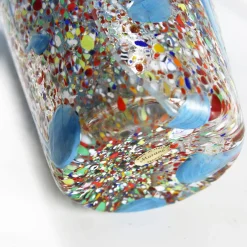 Madeforsoul Vaso Anfora in Vetro di Murano Azzurro