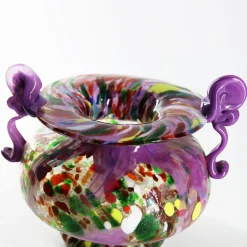 Madeforsoul Vaso Anfora in Vetro di Murano Orchidea