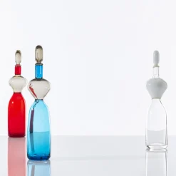 Venini Vaso antropomorfo in vetro blu Vecchia Dama di Gio Ponti