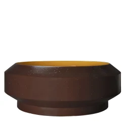 Bitossi Ceramiche Vaso basso Tribe marrone e giallo di Arik Levy