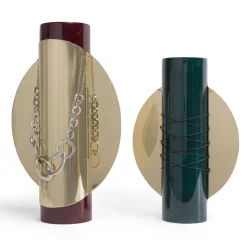 Visionnaire Vaso Bustier Totem 2 in ceramica verde con dettagli in metallo