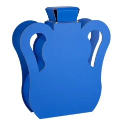 ADJ Style Vaso con coperchio e manici in pelle a onda edizione limitata OTTO blu Majorelle