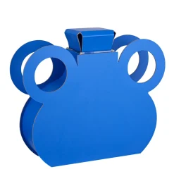 ADJ Style Vaso con manico rotondo in pelle Edition Limitée OTTO Majorelle Blue con coperchio