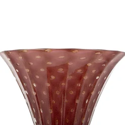 Officine di Murano 1295 Vaso con piede in oro e rubino Stmtrub