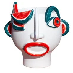 Patrizia Italiano Vaso con testa di venditore di angurie di Riccardo Street