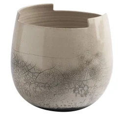 StudioNudo Vaso Cut Raku Piccolo Chiaro in Ceramica