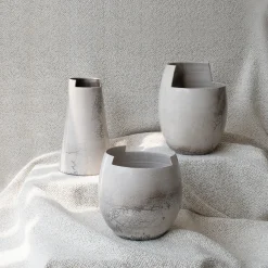 StudioNudo Vaso Cut Raku Piccolo Chiaro in Ceramica