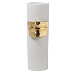 VGnewtrend Vaso David's Lips bianco e oro