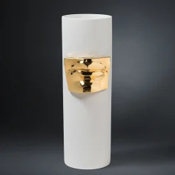 VGnewtrend Vaso David's Lips bianco e oro