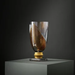 Baldi Home Jewels Vaso Decorativo in Cristallo Oro Piccolo Egeria