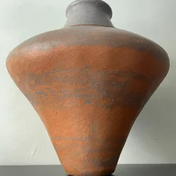 Pottery Roma Vaso decorativo in gres rosso e nero n.88