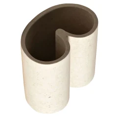 Luce Di Carrara Vaso Decorativo in Marmo Beige Medio Muze