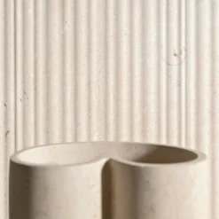 Luce Di Carrara Vaso Decorativo in Marmo Beige Medio Muze