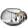 Aina Kari Vaso decorativo Like a Bowl in vetro grigio con gocce