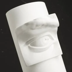 VGnewtrend Vaso decorativo Obice David's Eye bianco