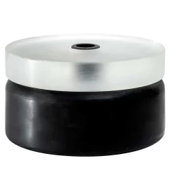 Mutina Vaso di vetro cilindrico corto in bianco e nero